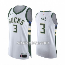 Män Milwaukee Bucks Tröja George Hill 3 2019-20 Nike Association Edition Swingman